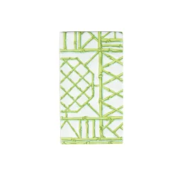 Bamboo Screen Moss Green Paper Linen Guest Towel Napkins - 12 Per Package
