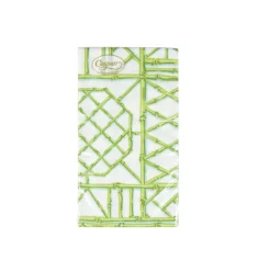 Bamboo Screen Moss Green Paper Linen Guest Towel Napkins - 12 Per Package