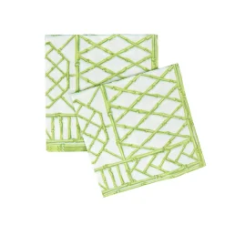 Bamboo Screen Moss Green Paper Linen Dinner Napkins - 12 Per Package
