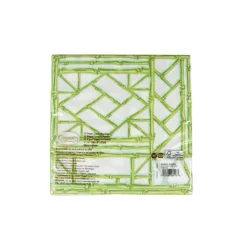 Bamboo Screen Moss Green Paper Linen Dinner Napkins - 12 Per Package