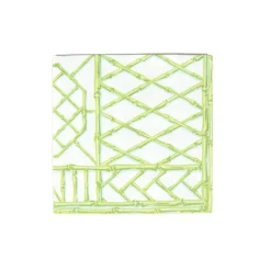 Bamboo Screen Moss Green Paper Linen Luncheon Napkins - 15 Per Package