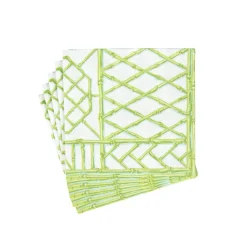 Bamboo Screen Moss Green Paper Linen Luncheon Napkins - 15 Per Package