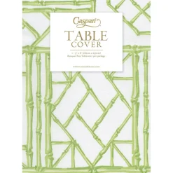 Bamboo Screen Moss Green Paper Linen Table Covers - 1 Each