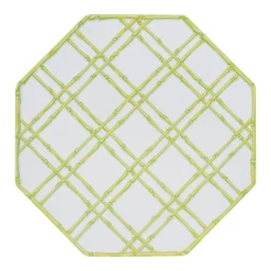 Bamboo Screen Moss Green Placemats - 12 Per Package