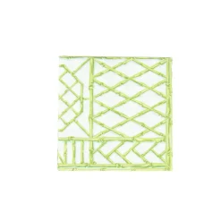 Bamboo Screen Moss Green Paper Linen Cocktail Napkins - 15 Per Package