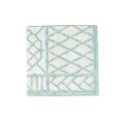 Bamboo Screen Robin's Egg Paper Linen Dinner Napkins - 12 Per Package