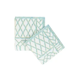 Bamboo Screen Robin's Egg Paper Linen Cocktail Napkins - 15 Per Package