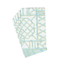 Bamboo Screen Robin's Egg Paper Linen Guest Towel Napkins - 12 Per Package