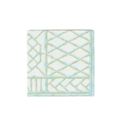 Bamboo Screen Robin's Egg Paper Linen Luncheon Napkins - 15 Per Package