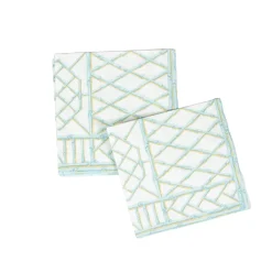 Bamboo Screen Robin's Egg Paper Linen Luncheon Napkins - 15 Per Package