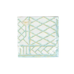 Bamboo Screen Robin's Egg Paper Linen Luncheon Napkins - 15 Per Package