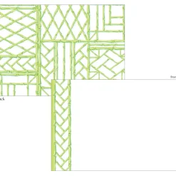 Bamboo Screen-Moss Green Correspondence Cards - 12 Card & Envelopes