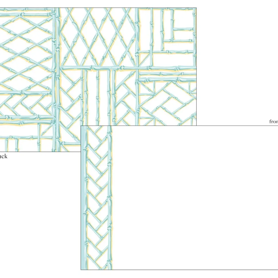 Bamboo Screen-Robin's Egg Correspondence Cards - 12 Card & Envelopes