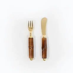 Bamboo Spreader & Hors d'oeuvre Fork - Set of 2