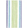 Bamboo Stripe Guest Towel Napkins in Blue & Green - 15 Per Package