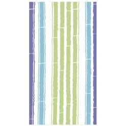 Bamboo Stripe Guest Towel Napkins in Blue & Green - 15 Per Package