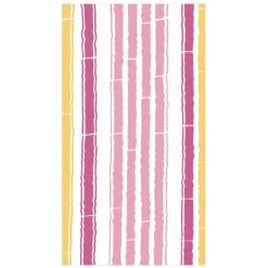 Bamboo Stripe Guest Towel Napkins in Fuchsia & Pink - 15 Per Package