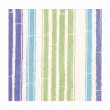 Bamboo Stripe Luncheon Napkins in Blue & Green- 20 Per Package