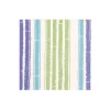 Bamboo Stripe Paper Cocktail Napkins in Blue & Green - 20 per Package