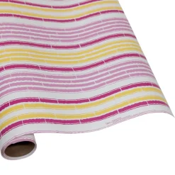 Bamboo Stripe Pink And Yellow Gift Wrapping Paper - 30
