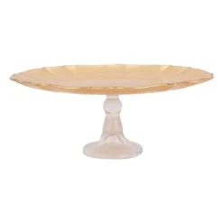 Baroque Glass Cake Stand in Gold