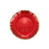 Baroque Glass Salad Plate in Red