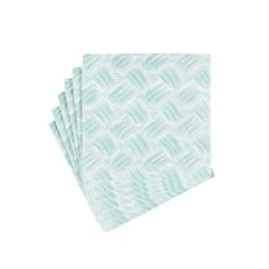 Basketry Mist Paper Linen Cocktail Napkins - 15 Per Package