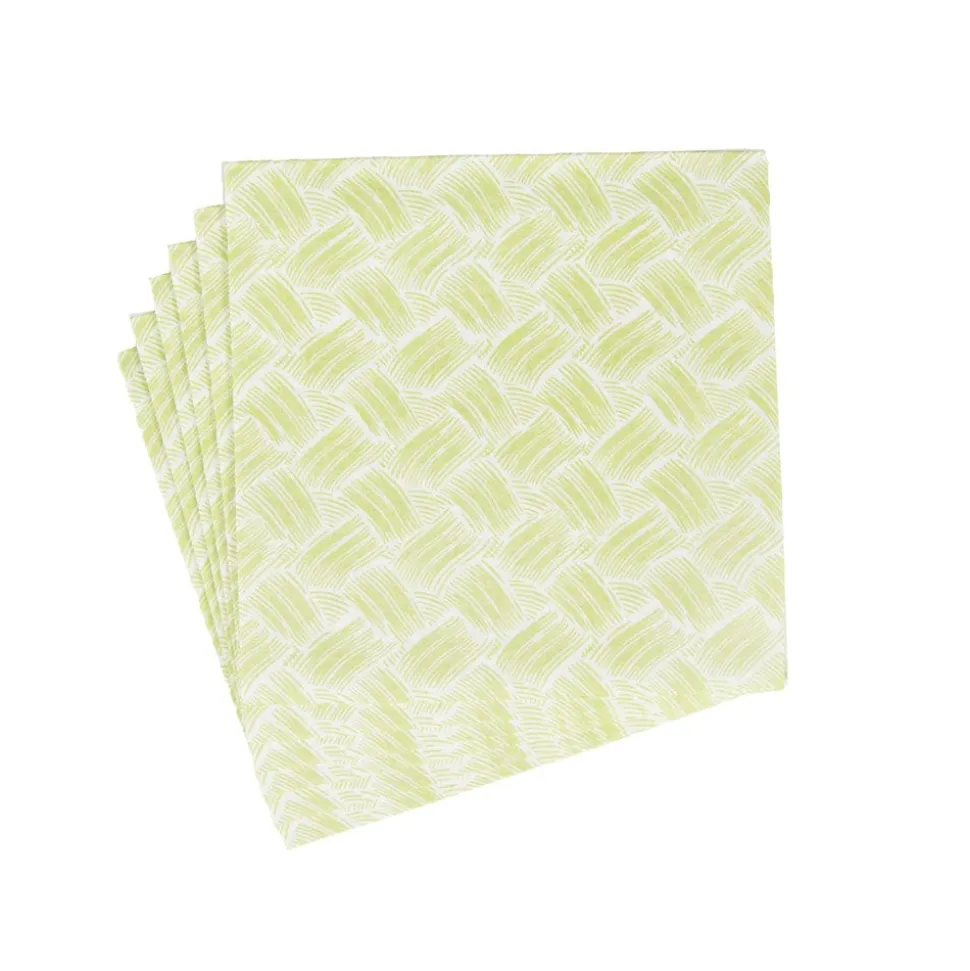 Basketry Moss Green Paper Linen Dinner Napkins - 12 Per Package