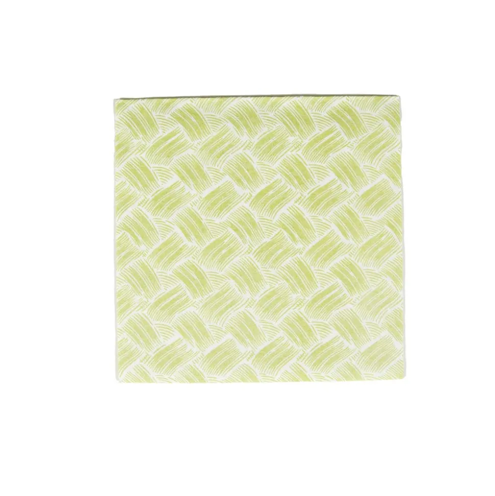 Basketry Moss Green Paper Linen Dinner Napkins - 12 Per Package