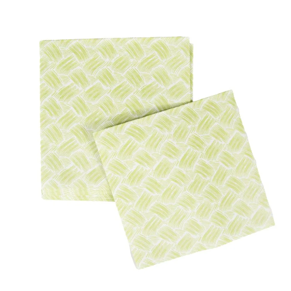 Basketry Moss Green Paper Linen Dinner Napkins - 12 Per Package
