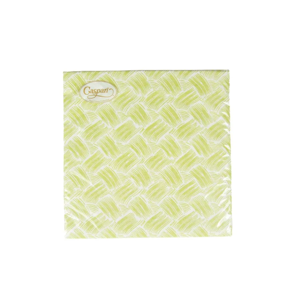 Basketry Moss Green Paper Linen Dinner Napkins - 12 Per Package