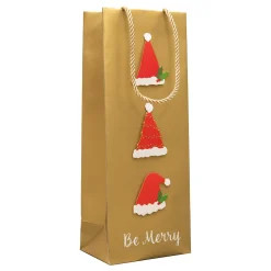 Be Merry Gold Gift Bags - includes 1 Gift Bags