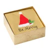 Be Merry in Green Boxed Paper Cocktail Napkins - 40 Per Box