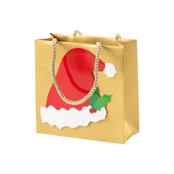 Be Merry Santa Hat Small Square Gift Bag - 1 Each
