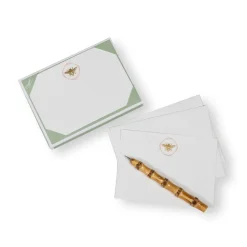 Bee Crest Foil Correspondence Cards - 12 Per Package
