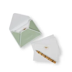Bee Crest Foil Correspondence Cards - 12 Per Package