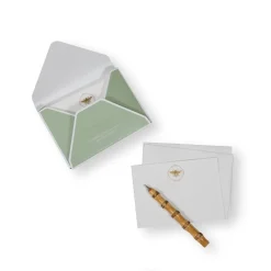 Bee Crest Foil Correspondence Cards - 12 Per Package