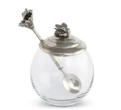 Bee Glass Honey Pot with Spoon