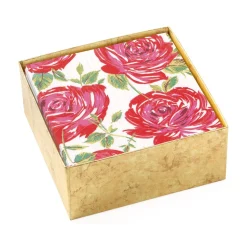 Bella Rosa Boxed Paper Cocktail Napkins in Red - 40 Per Box