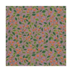 Berries and Leaves Paper Luncheon Napkins in Soft Plum - 20 Per Package