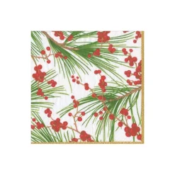 Berries and Pine Paper Cocktail Napkins - 20 Per Package