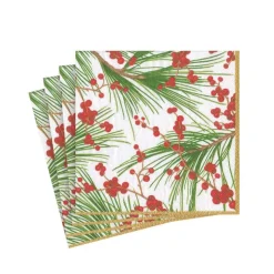 Berries and Pine Paper Cocktail Napkins - 20 Per Package