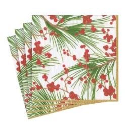 Berries and Pine Paper Luncheon Napkins - 20 Per Package