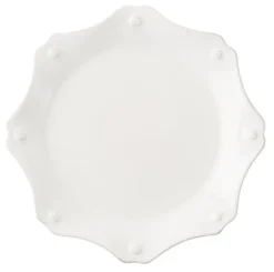 Berry & Thread Scalloped Dessert/Salad Plate - Whitewash
