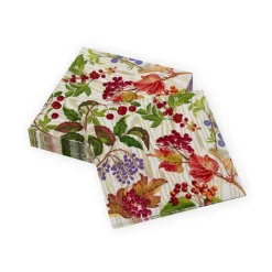 Berry Botanical Taupe Cocktail Napkins - 20 Per Package