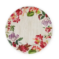 Berry Botanical Taupe Dinner Plates - 8 Per Package