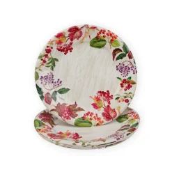 Berry Botanical Taupe Dinner Plates - 8 Per Package