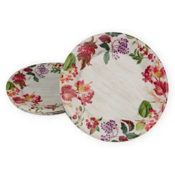 Berry Botanical Taupe Dinner Plates - 8 Per Package