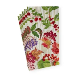 Berry Botanical Taupe Guest Towel Napkins - 15 Per Package