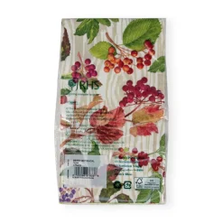 Berry Botanical Taupe Guest Towel Napkins - 15 Per Package